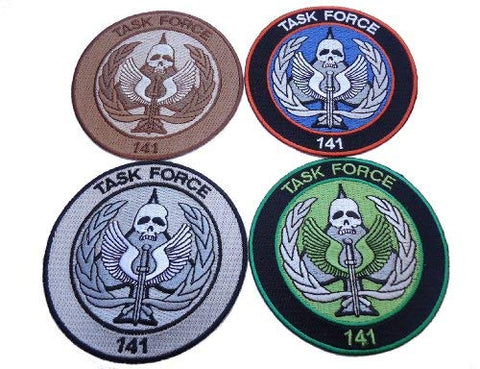 Call of Duty Modern Warfare Task Force 141 Logo Embroidered patches (3.5 Inches) 4pc