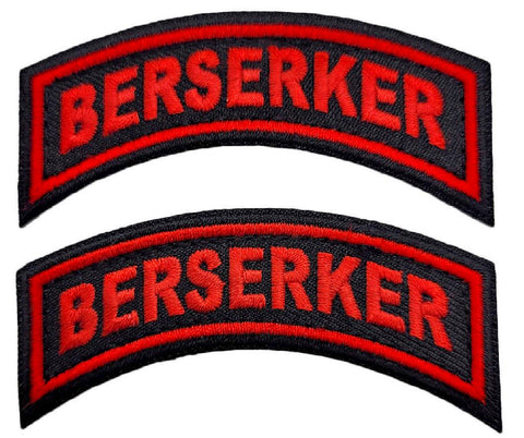 Berserker Viking Odin Rocker Tab Morale Patch [2PC Bundle - Hook Fastener Backing - BRK7]