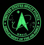 United States Space Force USSF Patch [Glow in The Dark -“Hook Brand” Fastener - PVC Rubber- SF5]