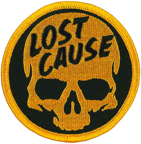 Skull Lost Cause Embroidered Patch [3.0 X 3.0 inch - Iron on Sew on - LC2]