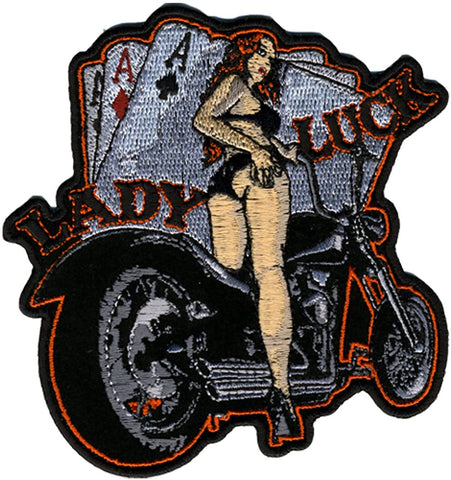 Miltacusa Lady Luck Lucky Pin Up Patch [Iron on or Sew on -4.0 X 4.0 inch -P7]