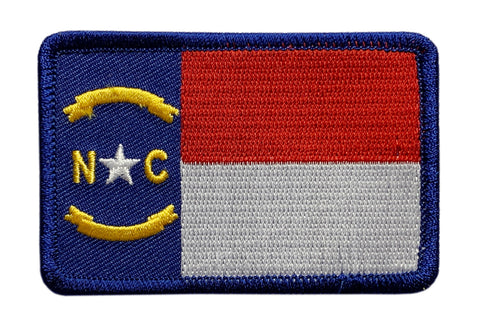 North Carolina State Flag Embroidered Patch (Iron on Sew on - NCP16)