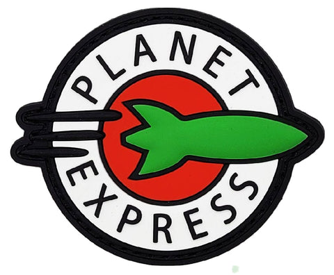 Futurama Planet Express Fastener Patch [3.0 inch-PVC Rubber -“Hook Brand” Fastener -PF12]