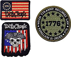 We The People Betsy Ross 1776 Patch [3PC Bundle - Hook Fastener Backing]
