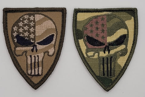 Tactical Skull Patches Seal Navy 2 PC [Hook Fastener Backing MTP 16,18]