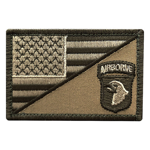 Green American Flag Airborne Eagle Patch