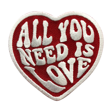 All You Need Is Love Heart Patch (Iron On)