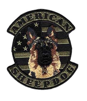 American Sheepdog Flag Patch (Embroidered Hook)