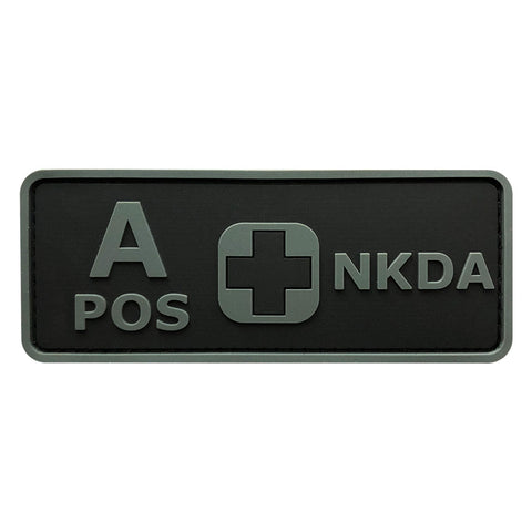 Blood Type A+ Positive NKDA ACU Patch (PVC)