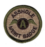 Asshole Merit Badge Patch (Embroidered Hook)