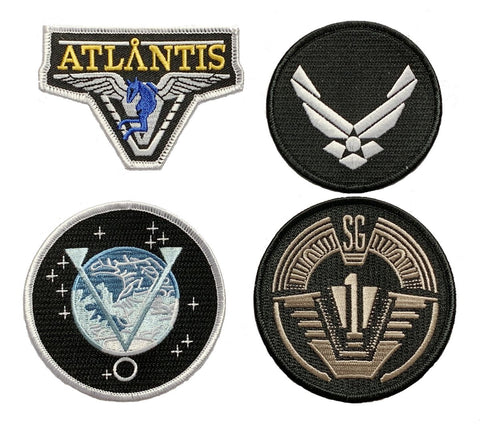 Stargate SG-1 Atlantis Uniform/Costume Patch [4pc Set Iron On Sew On]