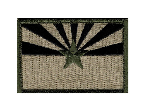 Arizona Flag Patch (Embroidered Hook) (Green)