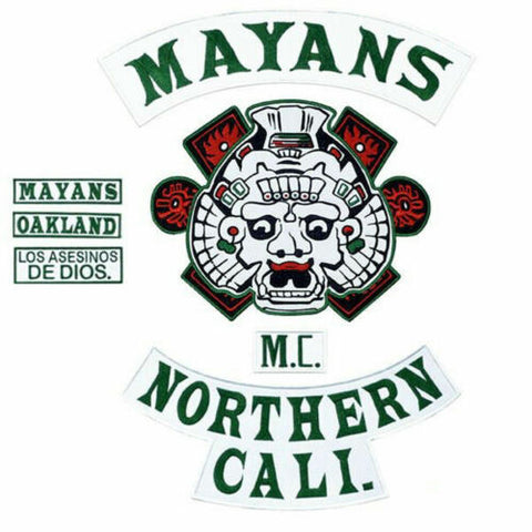 SOA Mayans Northern Cali MC Biker Jacket Vest Patch 7 PC