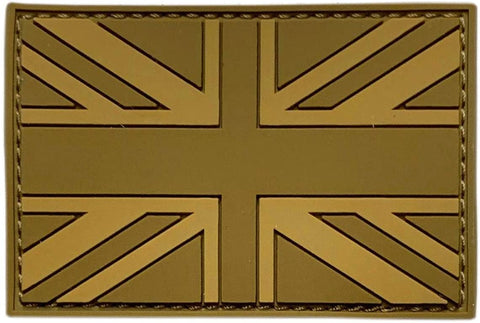UK British Flag Tactical Patch [3D-PVC Rubber -3.0 x 2.0 - “Hook” Fastener-PF2]