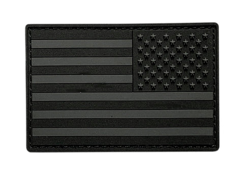 Reversed USA American Flag Patch (PVC Rubber 3.0 x 2.0 MTB19A)