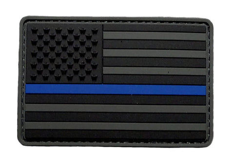Thin Blue Line USA Flag Patch (PVC)