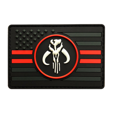Mandalorian Bounty Hunter Boba Fett Patch – PVC Rubber – Glow In The Dark
