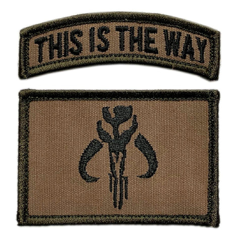 This is The Way Mandalorian Patch [2PC Set -"Hook Brand" Fastener -BP7,B7]