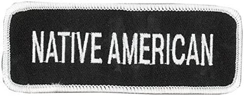 NATIVE AMERICAN - High Thread Iron-On / Sew-On, Heat Sealed Backing Rayon PATCH - 4" x 2"