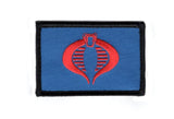 Miltacusa Cobra RED Embroidered Snake Morale Patch [3.0 X 2.0 -Hook Fastener Backing]
