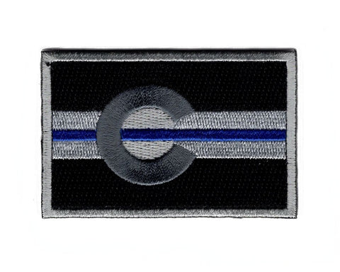 Colorado Flag Thin Blue Line Patch (Embroidered Hook)