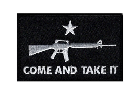 Come and Take It Patch (Embroidered Hook) Black