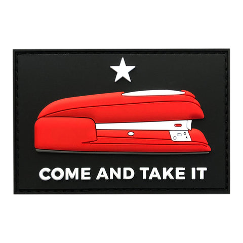 Red Stapler Come and Take It Office Space Patch