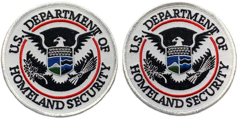 Homeland Security Embroidered Patch [2PC - “Hook” Fastener - 4.0 inch]