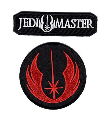 Jedi Master Jedi Order Bundle 2pcs Hook Patch Black and Red