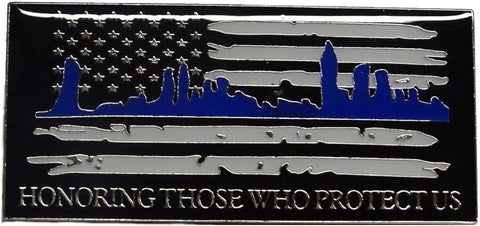 Honoring Who Protect Us Police Blue New York 911 Jacket Lapel, Vest, Hat Pin Brand: Miltacusa