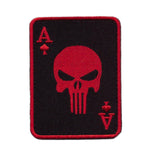 Dead Mans Hand Ace Dead Card Hook Patch Red