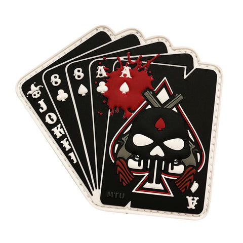 Dead Man's Hand Ace of Spades Crossed Revolvers Guns Patch