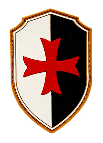 Knights Templar Cross Shield Crusader Tactical Patch [PVC Rubber - KT1]