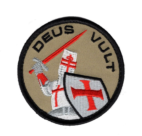 Deus Vult Christian Templar Knight Patch (Embroidered Hook)