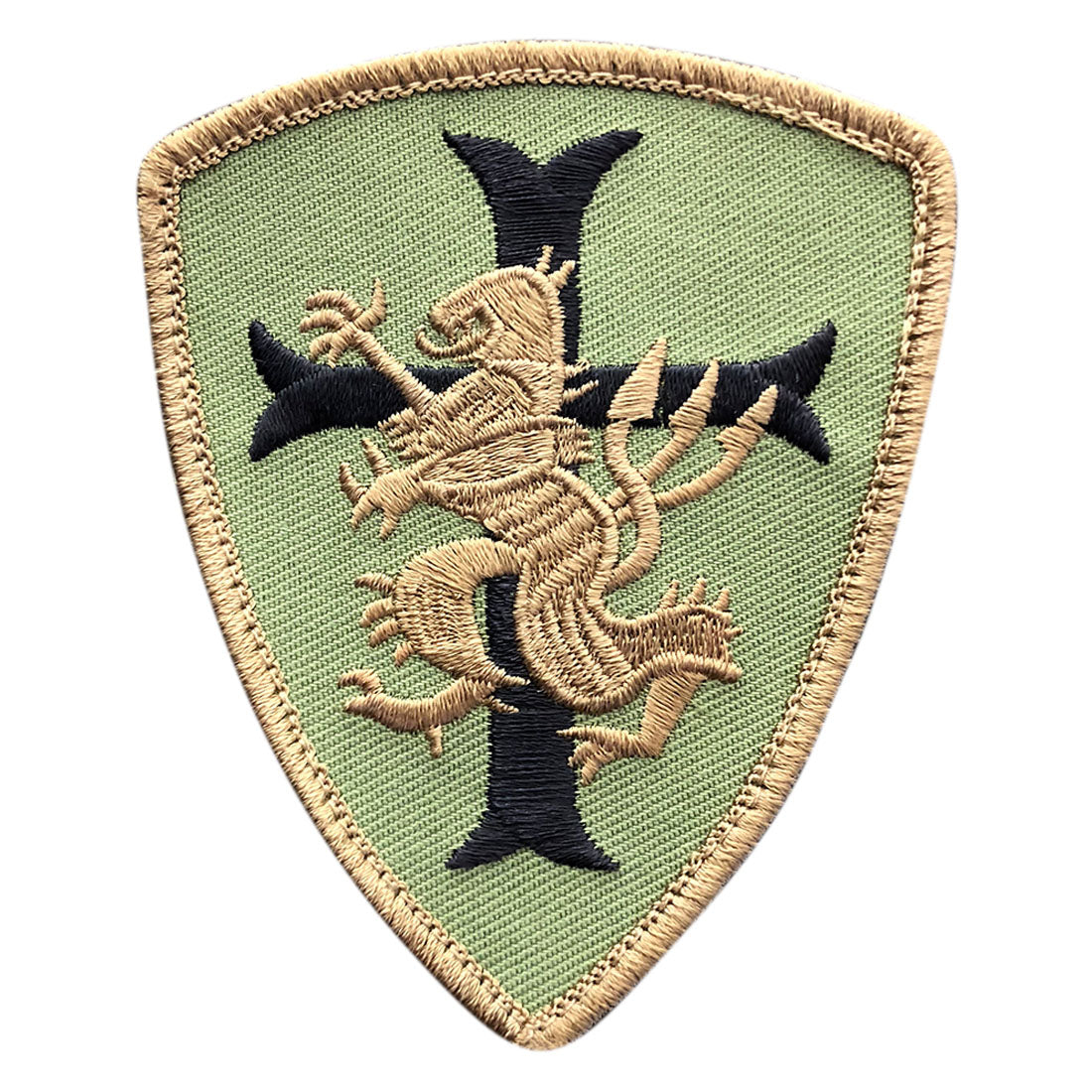 Devgru Seal Team 6 Crusader Cross Lion Patch (Embroidered Hook) (Green ...