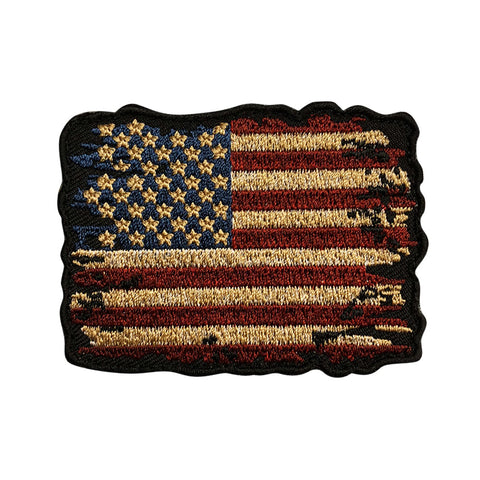 Distressed American Flag Vintage Looking Morale Hook Patch