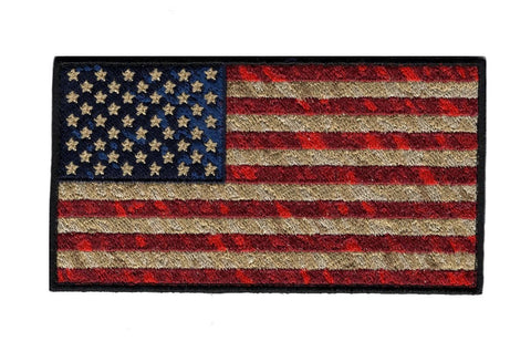 Distressed American Flag Patch (Embroidered Hook)