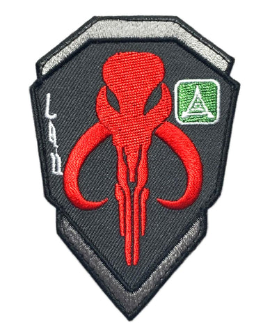 Mandalorian Skull Shield Bounty Hunter Patch ["Hook Brand" Fastener - MS13]