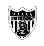 Don't Tread On Me Shield Patch (Embroidered Hook)
