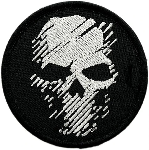 Ghost Skull Recon Wildlands Embroidered Patch [3.0 inch -Hook Fastener Backing -G12]