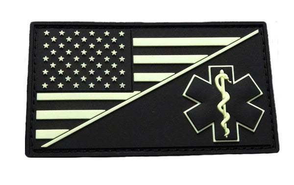 American Flag Medic Patch (PVC) (Glow in the Dark) – MILTACUSA