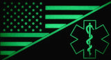 American Flag Medic Patch PVC Glow in the Dark
