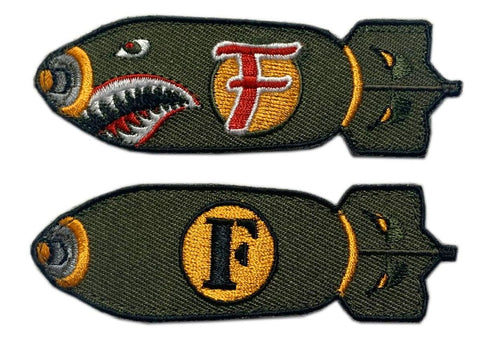 Dropping F Bomb Morale Tactical Patch [2PC Bundle -3.5 x 1.0 -“Hook Brand” Fastener-FB 8,10]