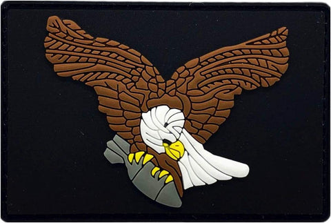 Eagle with Bomb Patch [PVC Rubber- “Hook” Fastener-EB1]