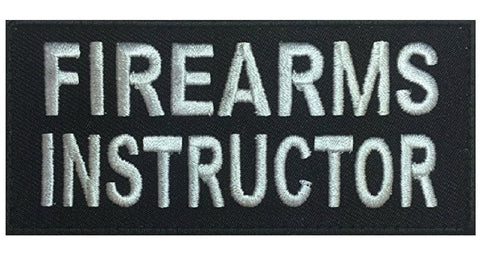 Firearms Instructor Patch (Embroidered Hook) Black