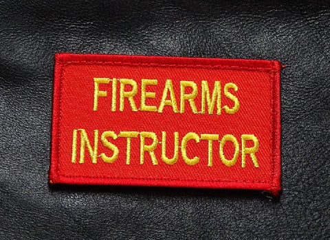 Firearms Instructor Patch (Embroidered Hook) (Red)