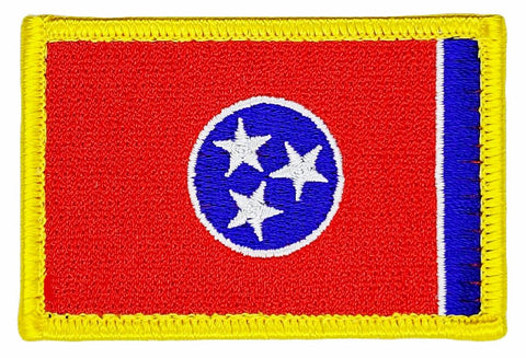 Tennessee State Flag Morale Patch ["Hook Brand" Fastener -3.0 X 2.0 - TN8]