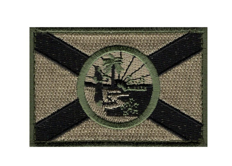 Florida Flag Patch (Embroidered Hook) Green