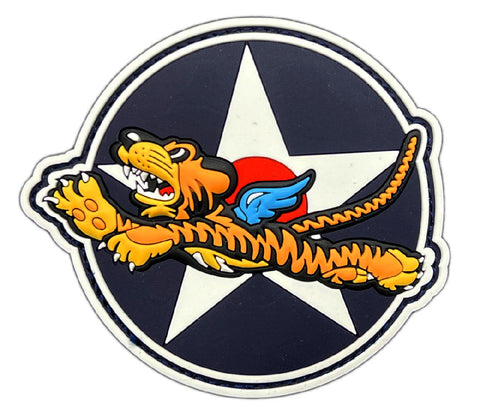 Flying Tigers Squadron Morale Patch [3D PVC Rubber - Hook Fastener Backing -FT8]