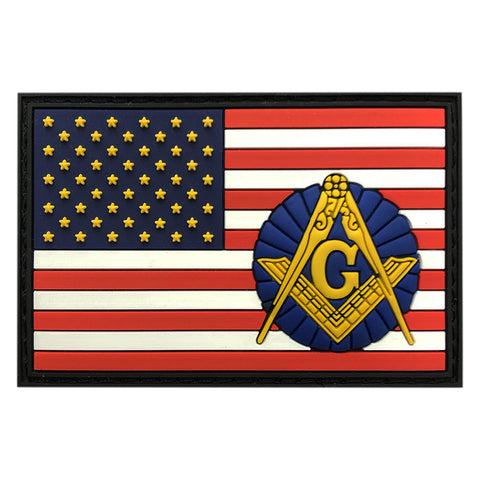 Masonic American Flag Patch